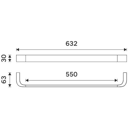 Držák na ručníky 63 cm – Nimco Nikau NK 30061-26