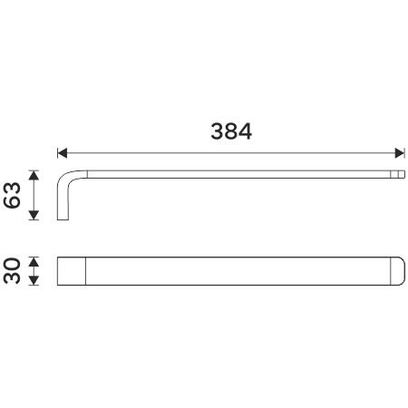 Držák na ručníky, 39 cm – Nimco Nikau NK 30097-26