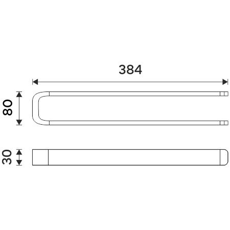 Držák na ručníky, 39 cm – Nimco Nikau NK 30098-26