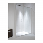 Cubito pure - Sprchové dveře 1000 mm, levé/pravé, 1 posuvný a 1 pevný segment, stříbrný lesklý profil, 6 mm transparentní sklo nebo s dekorem arctic a úpravou JIKA perla GLASS, madla chrom