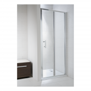 Cubito pure - Sprchové dveře skládací 900 mm, levé/pravé, stříbrný lesklý profil, 6 mm transparentní sklo nebo sklo s dekorem arctic a úpravou JIKA perla GLASS, madla chrom
