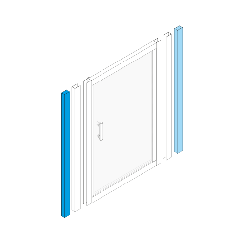 Nion - Rozširovací profil pro sprchové kouty a sprchové dveře, použitelný pro nastavení profilu, který je součástí koutu nebo dveří