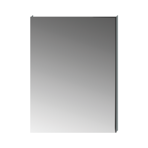 Clear - Zrcadlo včetně úchytů na zeď, neotáčecí o 90st., fazeta 5 mm , s možností doplnění o světlo a vyhřívací fólii do rozměru 574 × 274 mm
