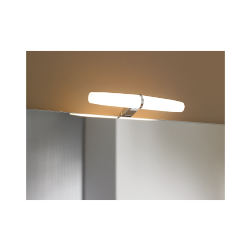 Clear - Světlo Horizon New LED, IP 44, 1x6W, 390 lm, 233x42x85 mm, pro montáž na desku a zrcadlovou skříňku