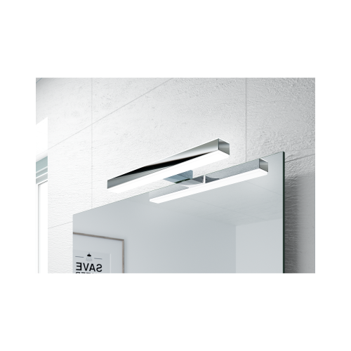 Clear - Světlo Moonbox New, LED, IP 44, 1x8W, 510 lm, 300x25x83 mm, pro montáž na sklo, desku i zrcadlovou skříňku