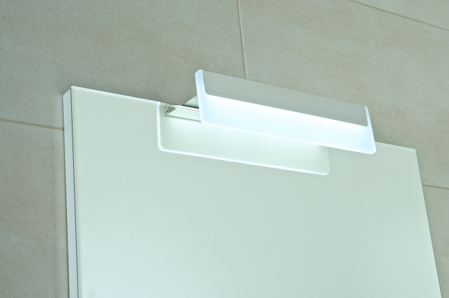 Clear - Světlo ELLA 300 LED, IP44, 1×6W, 600 lm, 300x80x80 mm, k montáži na zrcadlovou desku i zeď