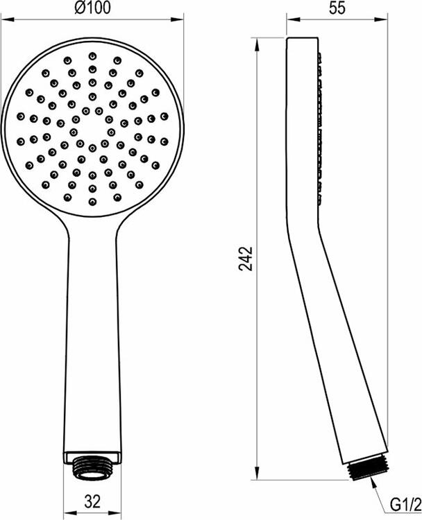 Ruční sprcha plochá - Ravak Flat S 960.00