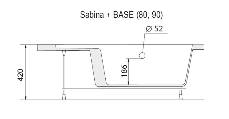 Panel ke sprchové vaničce 90 cm - Ravak Sabina