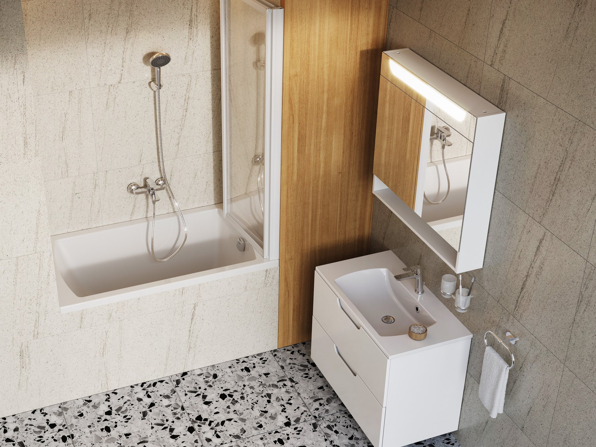 Obdélníková akrylátová vana 120x70 Ravak Classic II M.B.Keramika