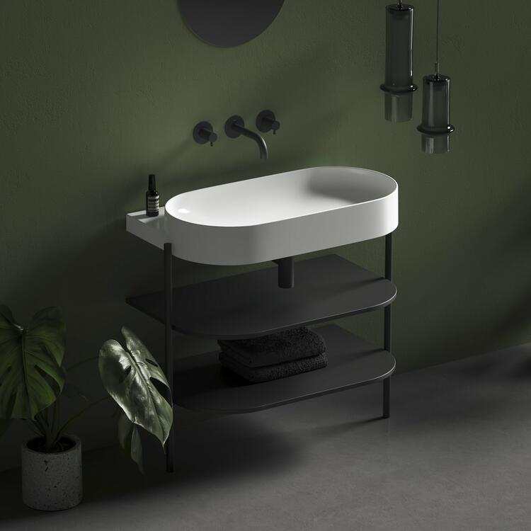 Umyvadlo 80 cm keramické bílé bez otvoru - Ravak Yard 800