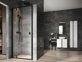 Sprchové dveře 80 cm černá + transparent - Ravak NDOP1 | Více - 