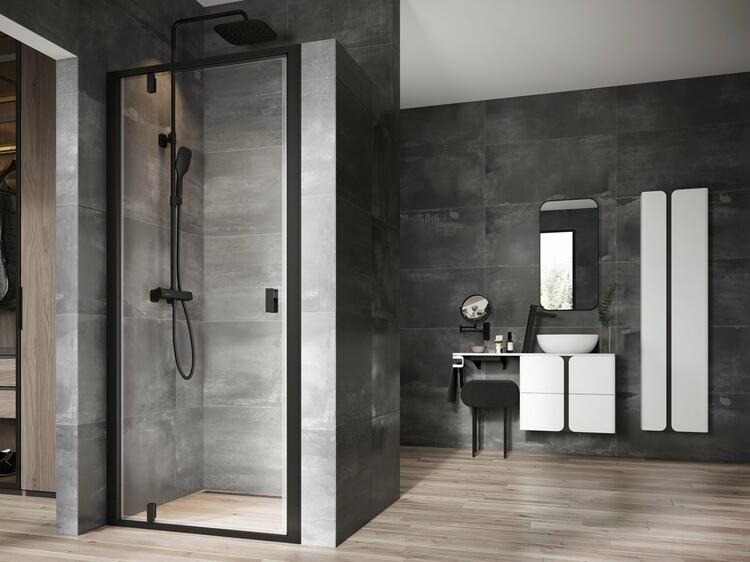 Sprchové dveře 80 cm černá + transparent - Ravak NDOP1