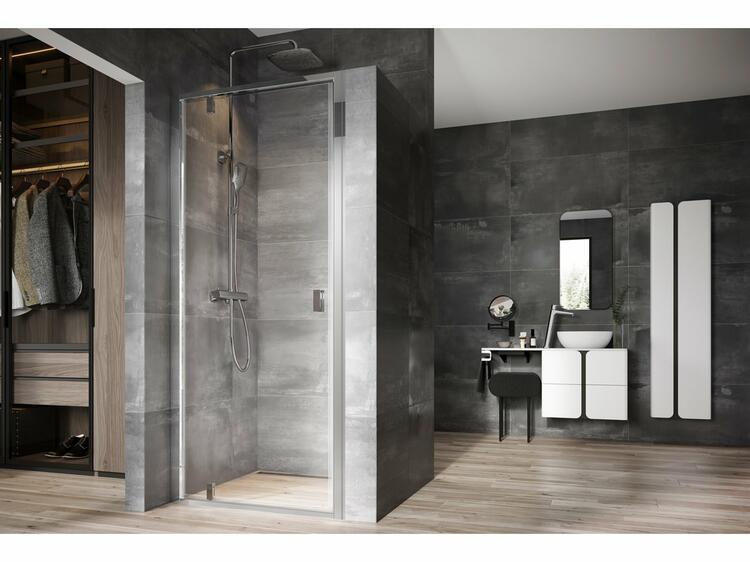 Sprchové dveře 80 cm lesk + transparent - Ravak NDOP1