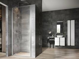 Sprchové dveře 80 cm satin + transparent - Ravak NDOP1 | Více - 