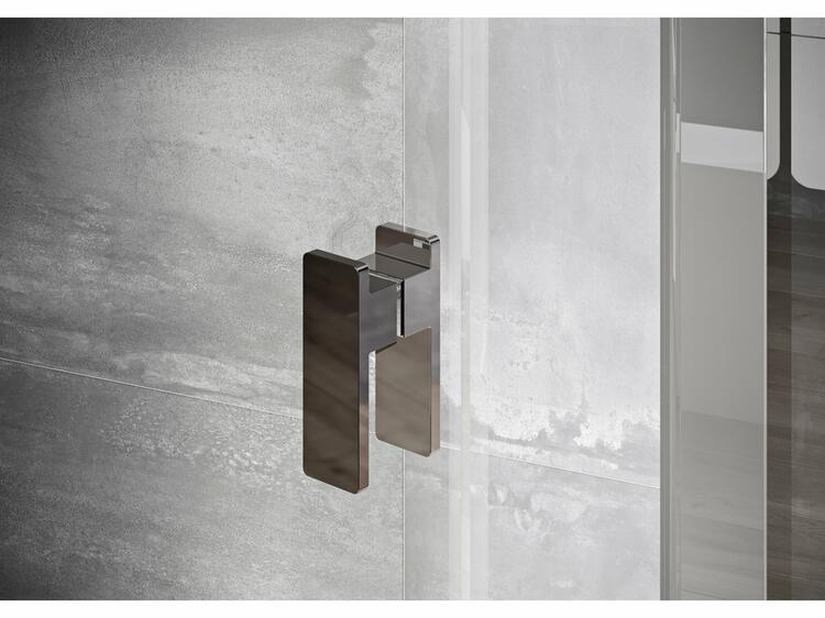 Sprchové dveře 80 cm satin + transparent - Ravak NDOP1