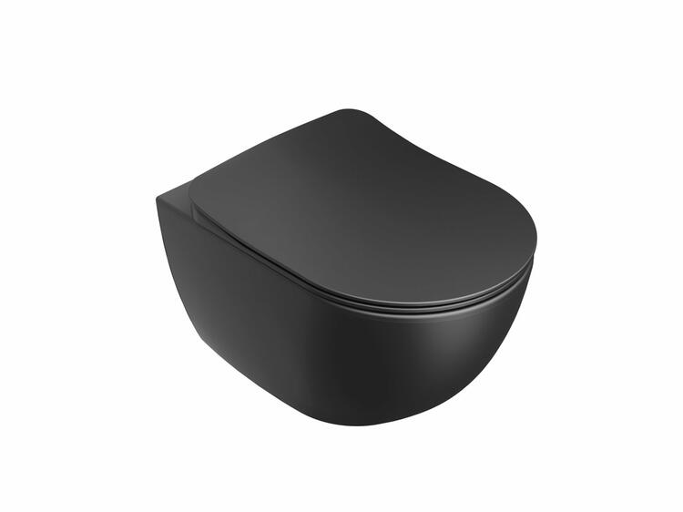 WC Uni Chrome RimOff závěsný, černá