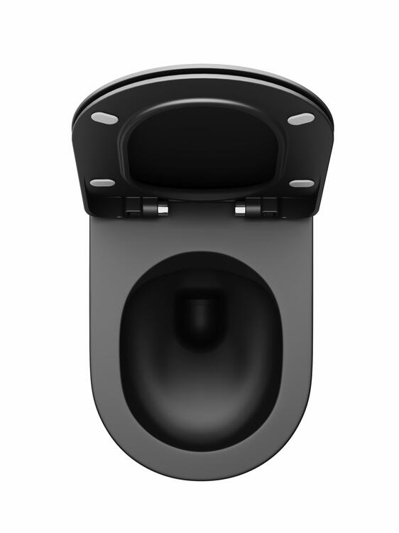 WC Uni Chrome RimOff, závěsný, černá
