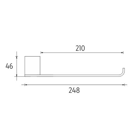 Držák na ručníky, 25 cm, černý – Nimco Kibo Ki-14060g-90