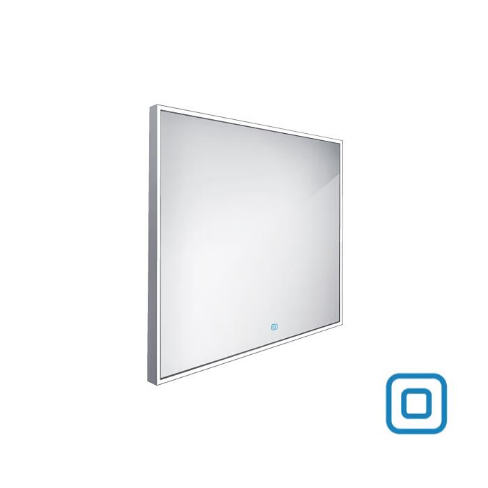 Zrcadlo s LED osvětlením, 700x700 mm, s dotykovým senzorem - Nimco ZP 13000