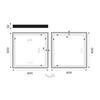 Zrcadlo s LED osvětlením 60×60 cm černé – Nimco ZP 13000 ZPC 13066-90