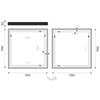 Zrcadlo s LED osvětlením 70×70 cm černé – Nimco ZP 13000 ZPC 13077-90