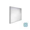 Zrcadlo s LED osvětlením, 700x700 mm, černé, s dotykovým senzorem - Nimco ZP 13000