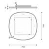 Zrcadlo s LED osvětlením 70 cm – Nimco ZP 27001R