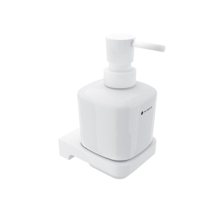 Dávkovač tekutého mýdla, pumpička mosaz/bílá – Nimco Maya MAB 29031K-T-05