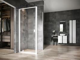 Sprchová pevná stěna 90 cm bílá+ transparent - Ravak NPSS | Více - 