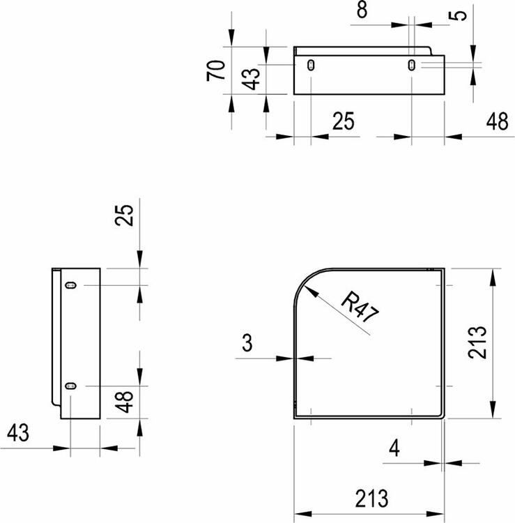 Konzole k umývátku nerez - Ravak Yard 280 C