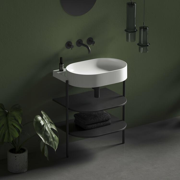 Umyvadlo 60 cm keramické bílé bez otvoru - Ravak Yard 600