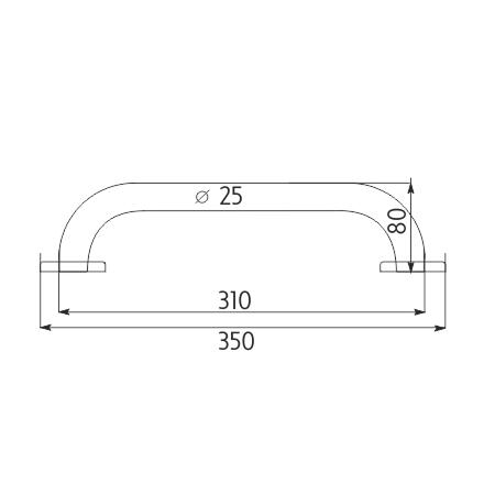 Madlo 300x25mm – Nimco BM 7035C-26