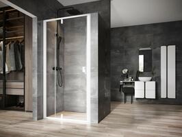 Sprchové dveře 100 cm bílá/bílá + transparent - Ravak NDOP2 | Více - 