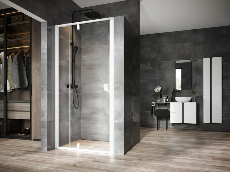Sprchové dveře 100 cm bílá/bílá + transparent - Ravak NDOP2
