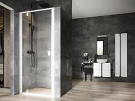 Sprchové dveře 80 cm bílá/bílá + transparent - Ravak NDOP1 | Více - 