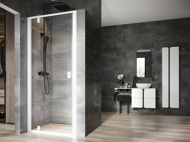Sprchové dveře 90 cm bílá/transparent – Ravak NDOP1 03O70101Z1