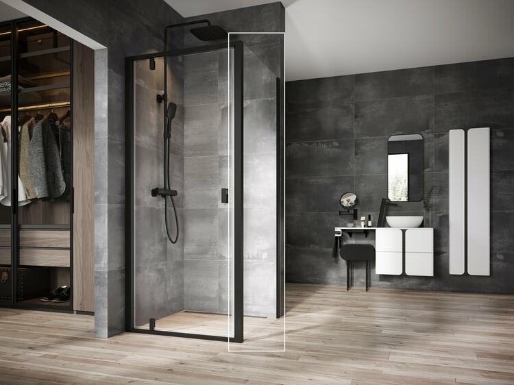 Sprchová stěna 90 cm černá/transparent – Ravak NPSS 90O70300Z1