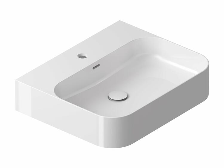 Umyvadlo na desku 55 cm keramické bílé - Ravak Ceramic 550 R Slim Wall