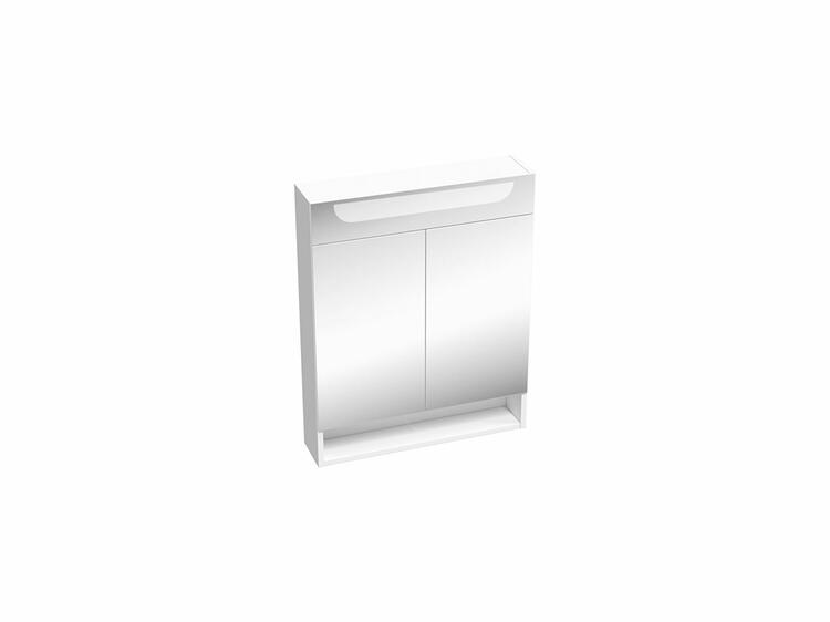 Zrcadlová skříňka s osvětlením 600 mm, bílá - Ravak MC Classic II 600