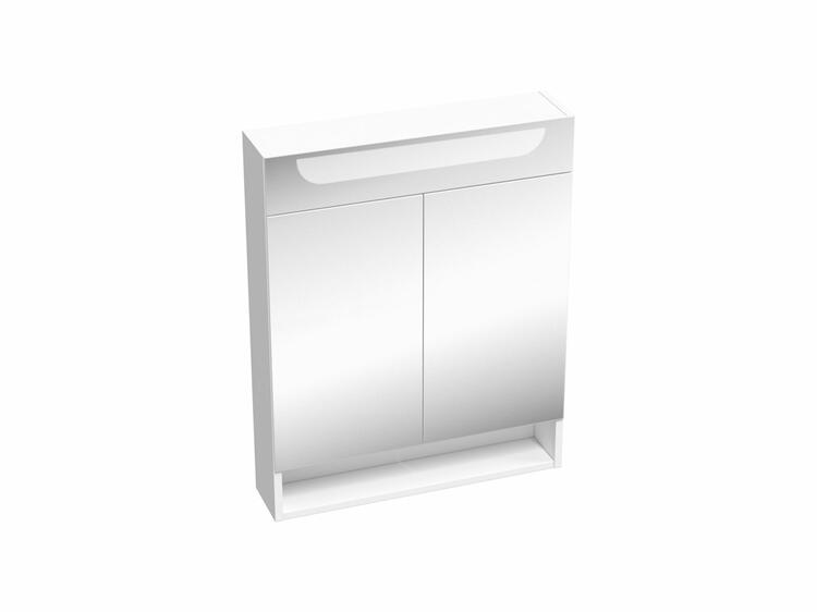 Zrcadlová skříňka s osvětlením 600 mm, bílá - Ravak MC Classic II 600