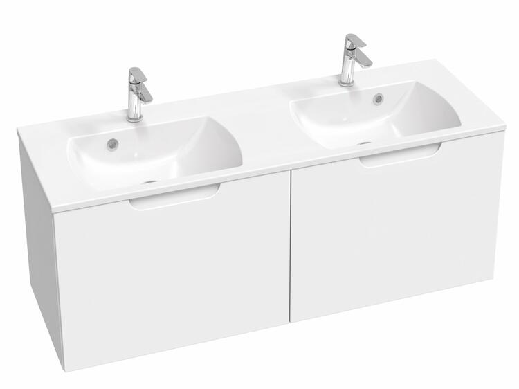 Koupelnová skříňka pod dvojumyvadlo bílá - Ravak SD Classic II 8592626058838