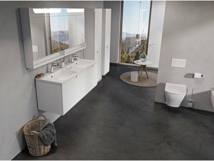 Koupelnová skříňka pod dvojumyvadlo bílá - Ravak SD Classic II 8592626058838