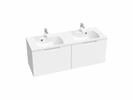 Koupelnová skříňka pod dvojumyvadlo bez umyvadla bílá/šedá - Ravak SD Classic II 1300