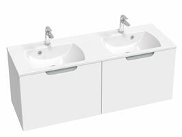 Koupelnová skříňka pod dvojumyvadlo bílá - Ravak SD Classic II 8592626058845 | Více -