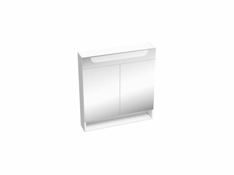 Zrcadlová skříňka s osvětlením 700 mm, bílá - Ravak MC Classic II 700