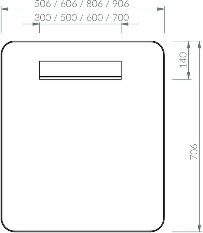 Zrcadlo s osvětlením bílé 600 mm - Ravak Strip I