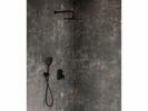 Držák sprchy s vývodem vody mosazný, černý - Ravak 706.20BL