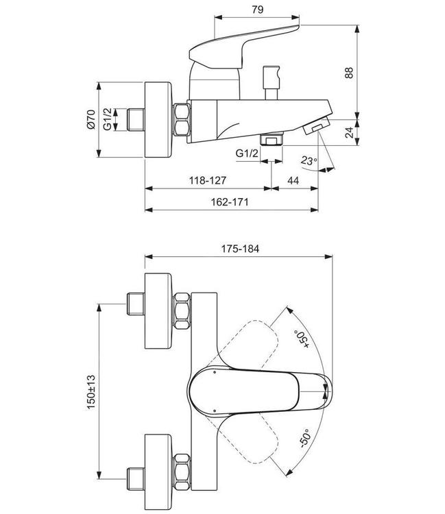 Vanová páková baterie IS-CERAFLEX – B1721AA