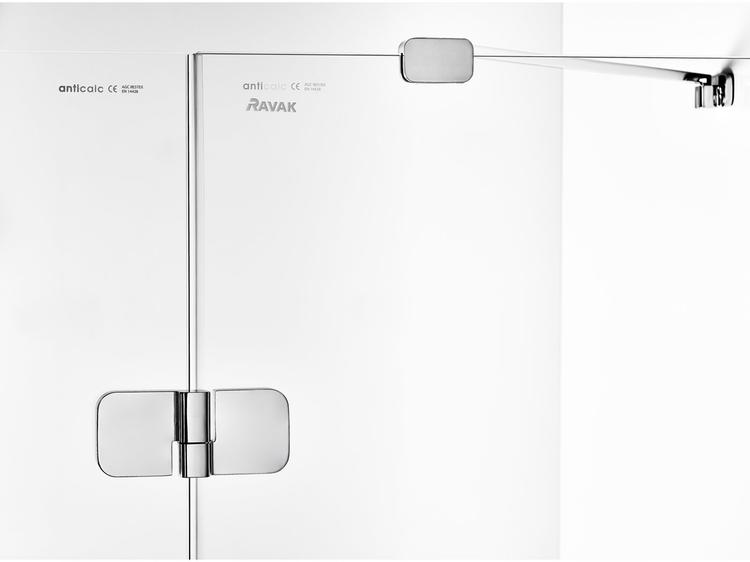 Čtvercový sprchový kout chrom/transparent vč. uchycení a pantů – Ravak BSRV4-90