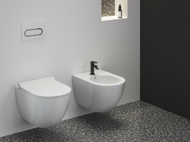 EL 056.20BLM Bidetová stojánková baterie 130 mm bez výpusti, Black Matt